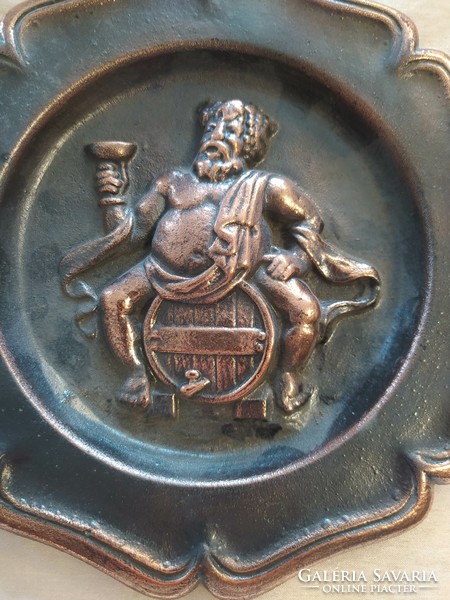 Antique bronze decorative plate