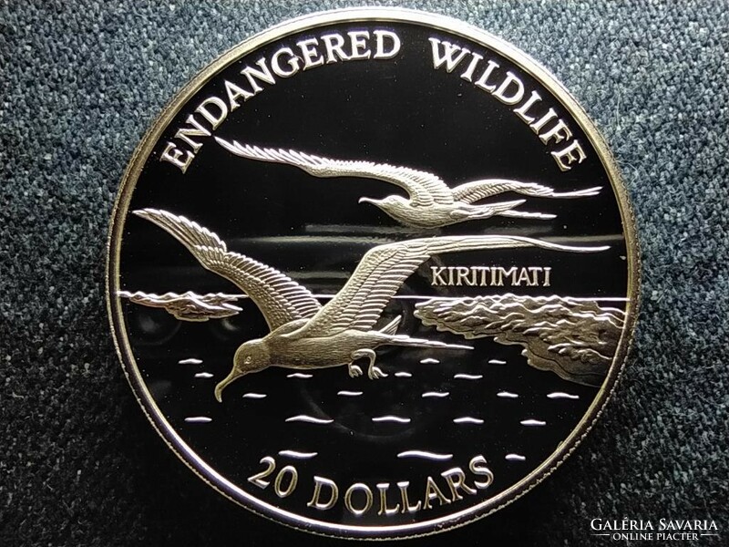Kiribati Fregata .925 ezüst 20 dollár 1992 PP (id62245)