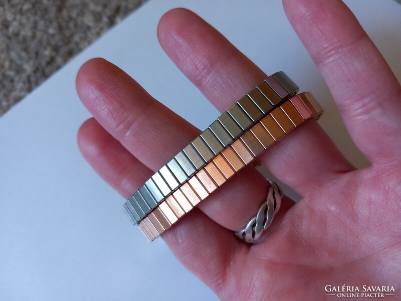 Genuine stainless steel bracelets in a pair