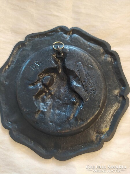 Antique bronze decorative plate