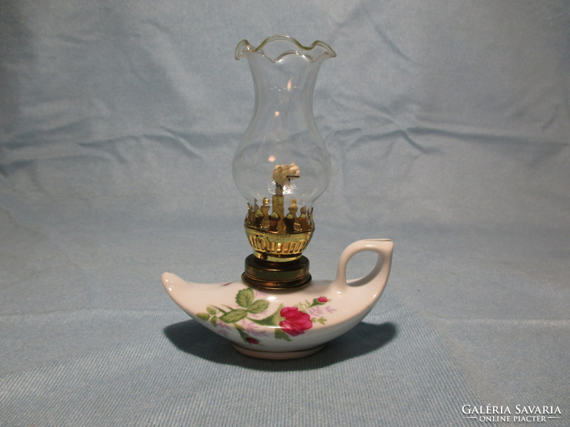 Small pink kerosene lamp