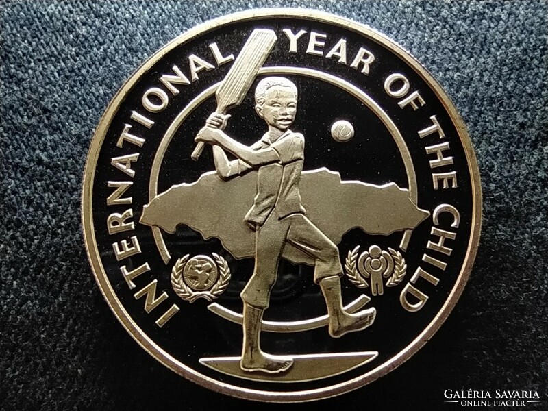 Jamaica Gyermekek Nemzetközi Éve .925 ezüst 10 Dollár 1979 PP (id61608)