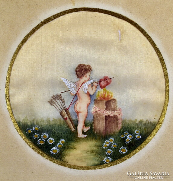 XIX. No. Austrian painter: Cupid's hearts kept on fire