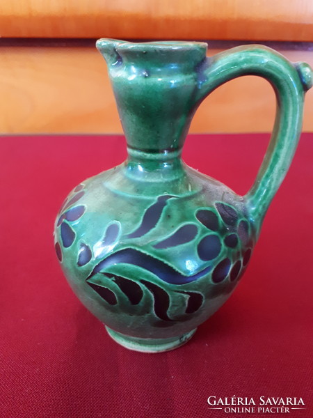 Green-black glazed mezőtúr ceramic jug