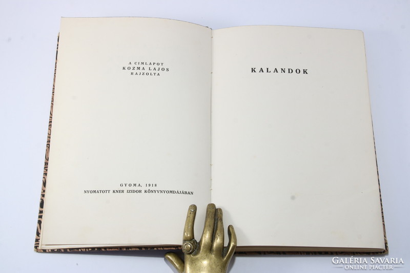 1918 - Béla Balázs - adventures and figures - not known by the bibliography in kner binding - beautiful!