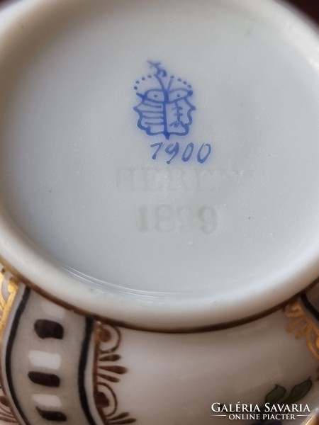 Herendi porcelán csésze és alj 1900-as évekből