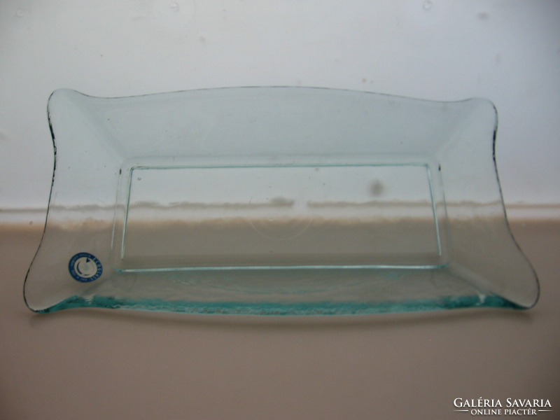 Türkiz üveg tál spanyol Ecoglass újrahasznosított