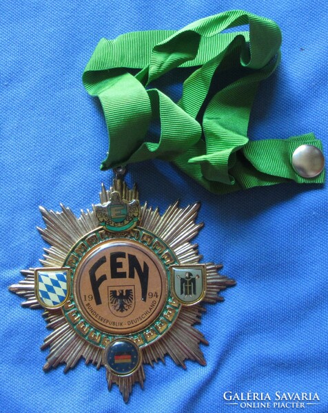 German Carnival Order of Merit 1994, 10.4 X 11 cm.
