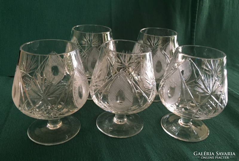 Crystal cognac glasses