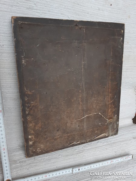 Old mirror with wooden frame