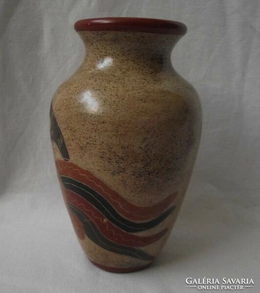 Ceramic vase with an oriental pattern