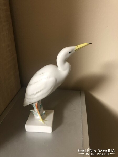 Herend porcelain egret.