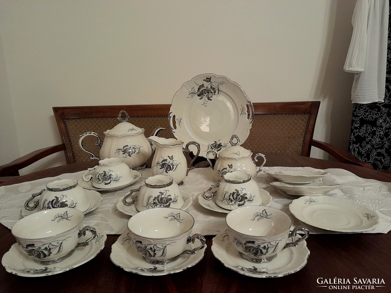 6 pieces. Flawless Bareuther Bavarian silver-plated tea set, other gifts see description