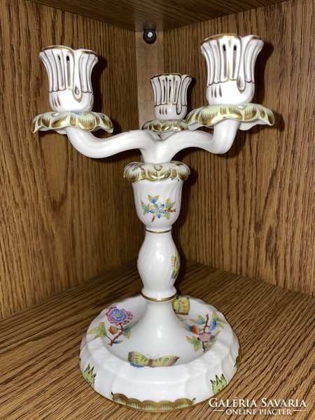 Herend Victorian patterned candlestick