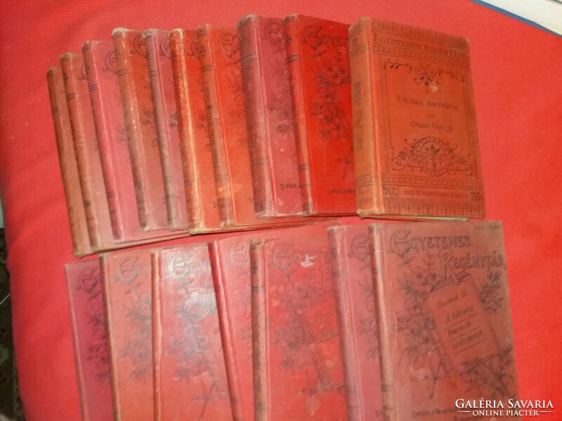 Antik 1905 egyetemes regénytár 17 darabos könyvcsomag EGYBEN Singer & Wolfner képek szerint