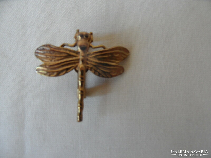 Copper dragonfly brooch