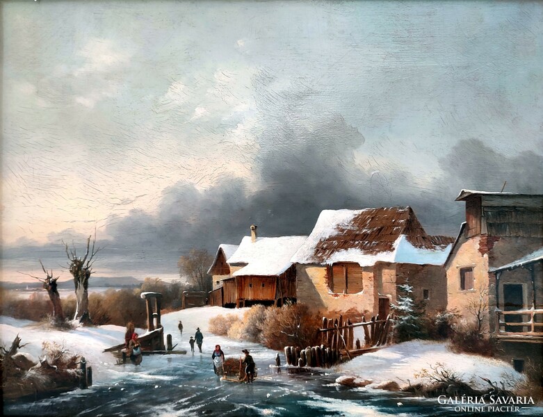 Anton Bayer ( 1805 - 1884 ) Téli táj