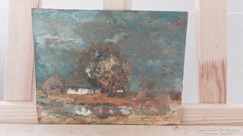 (K) landscape painting with Makai sign 16x21 cm
