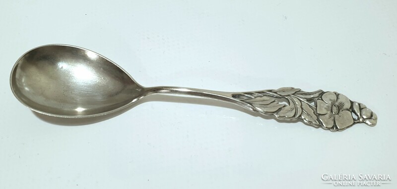 Art Nouveau, silver-plated, large-sized whipped cream spoon