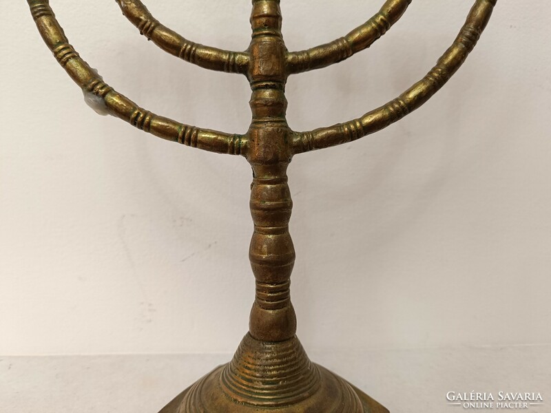 Antik menora judaika réz zsidó gyertyatartó 7 ágú menóra 959 7651