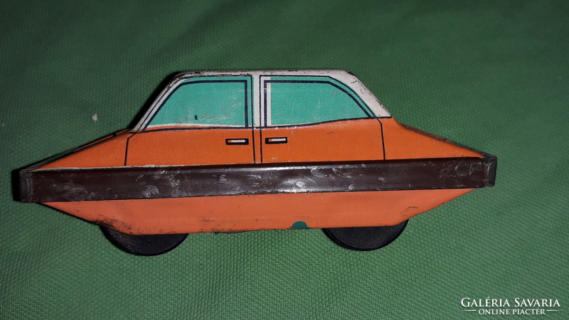 1960.Cca cccp soviet plate metal clockwork locomotive / track toy car according to pictures
