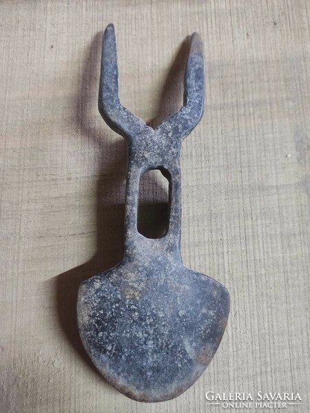 Antique hoe head with a special blacksmith's master mark