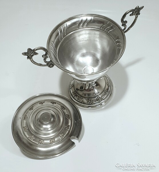 Charming Art Nouveau, silver-plated August Ehlers sugar bowl, bonbon bowl, candy bowl