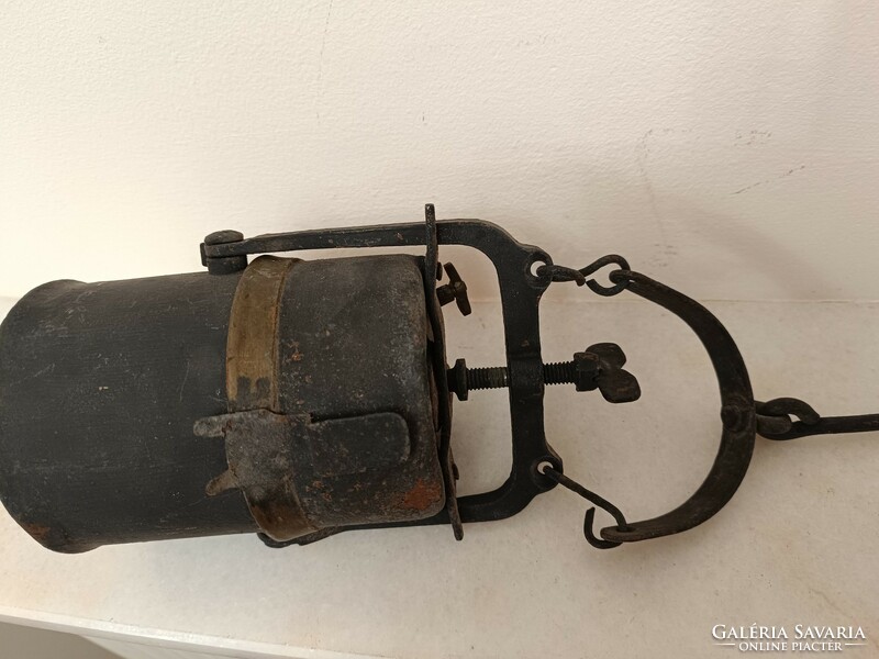 Antique miner's trencher carbide lamp 960 7648