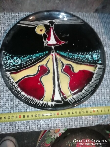 Jelzett retro fali tányér 30 cm