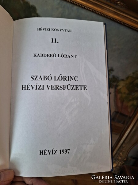 1979 első kiadás! SZABÓ LŐRINC HÉVIZI VERSESFÜZETE-fakszimile!! (KABDEBÓ LÓRÁNT  szerk.)--gyűjtői!!