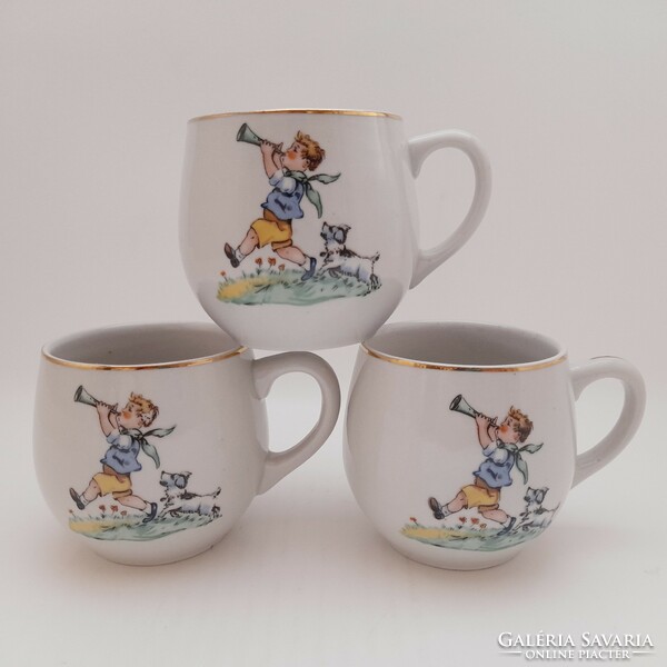 Kőbányi porcelain children's mugs with bellies, per piece