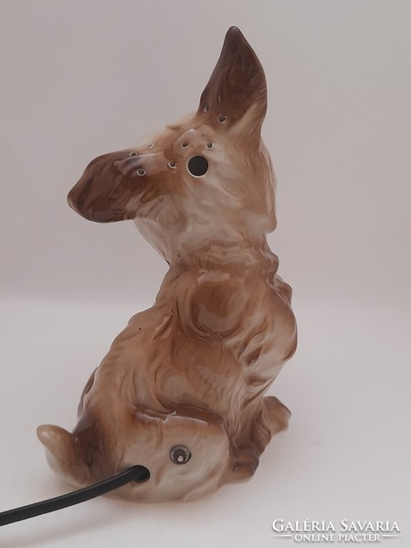 Kutya porcelán hangulat lámpa, 22 cm