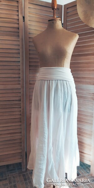 Promotion instead of 12900, now 6000 cotton gauze skirt for lagenlook layered style