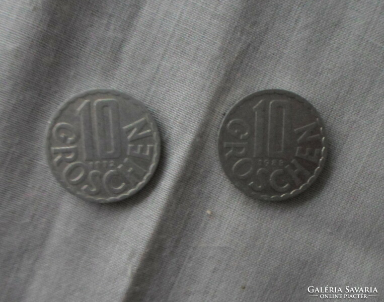 Austrian money - coin, 10 groschen (Austria, 1972, 1988)