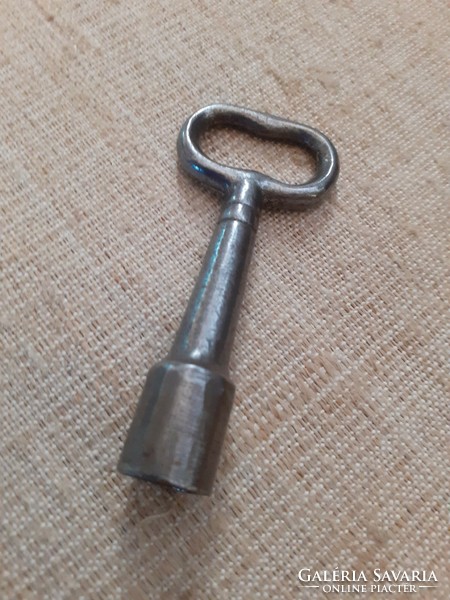 Antique wrought iron railway key.