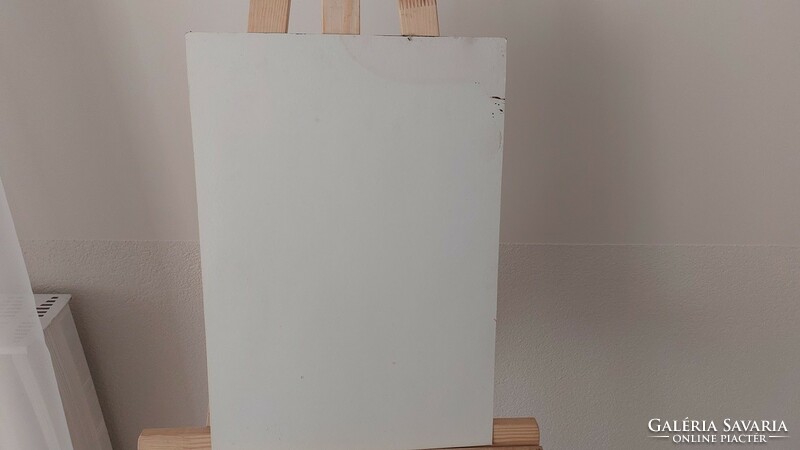 (K) Szignózott absztrakt festmény 35x50 cm