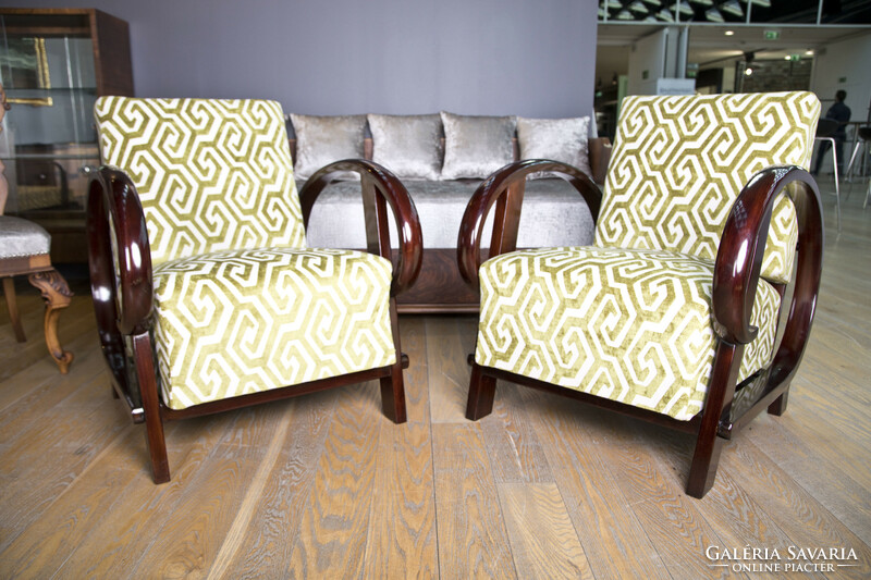 A pair of Art-deco armchairs