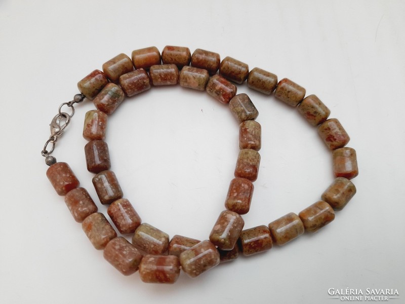Mineral necklace, unakit, 44 cm