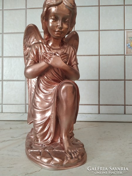 Alabaster statue, angel for sale! Golden alabaster statue for sale! 33 Cm