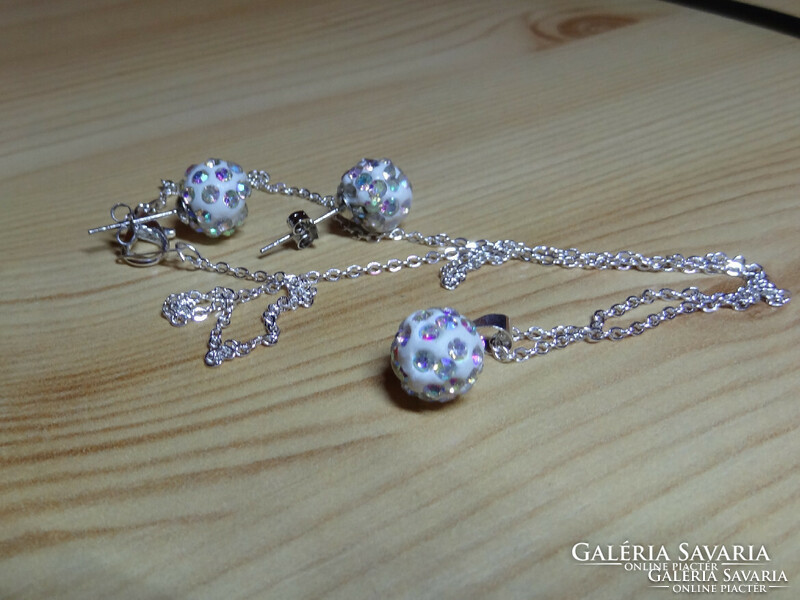 Sambala type 925 marked necklace and earring set.