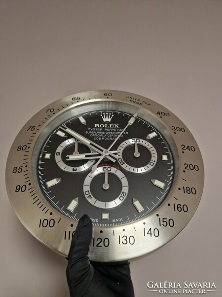 New rolex daytona steel black dial - wall clock.