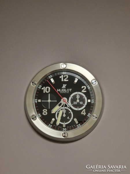 New - hublot big bang chronograph original steel - wall clock.