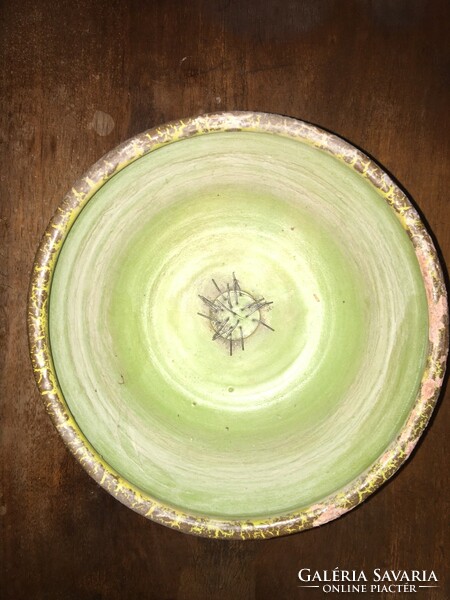 Painted-glazed ceramic bowl / bowl, second half of the xx.