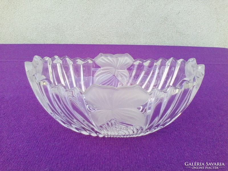 Anna hut oval lead crystal serving bowl
