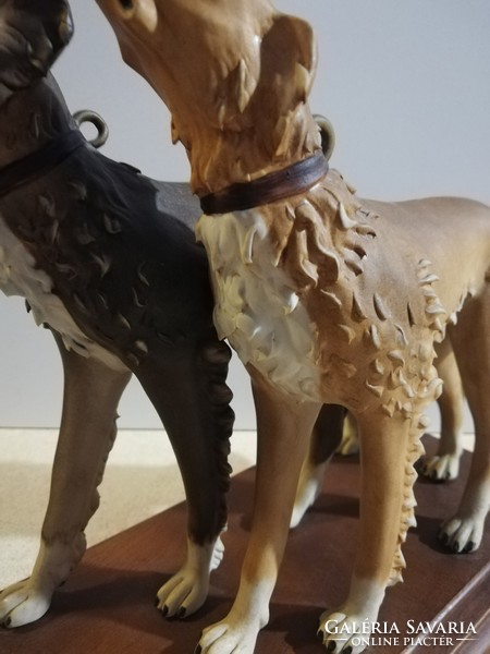 Large greyhounds, with very detailed workmanship, I think they are capodimonte