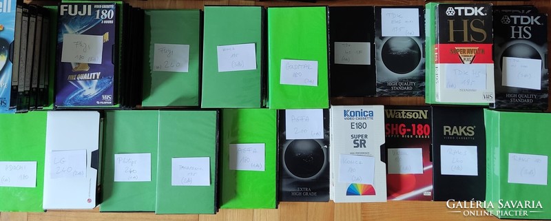 27 VHS video cassettes of mixed brands and long quality for sale