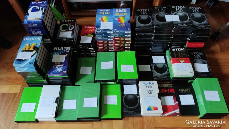 27 VHS video cassettes of mixed brands and long quality for sale