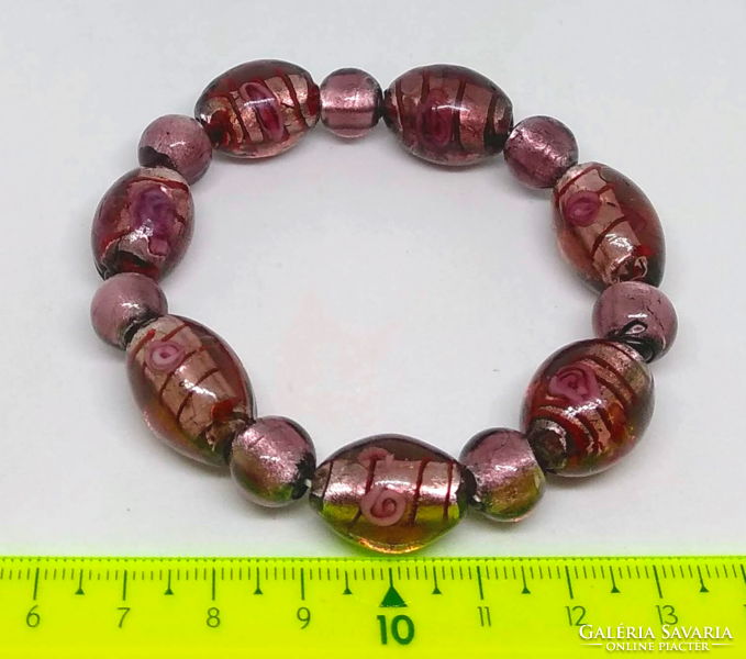 Murano lampwork glass bead bracelet (44)