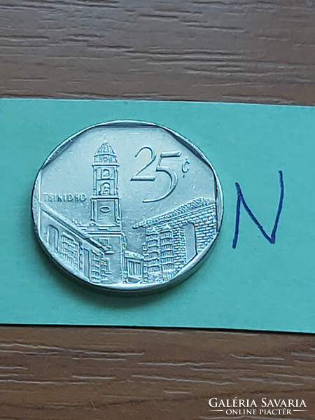 Cuba 25 centavos 1998 nickel plated steel St. Francis Church of Assisi #n