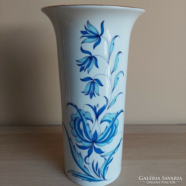 Ritka festésű Hollóházi váza 26 cm